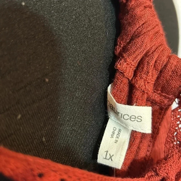 nwt MAURICES 1X babydoll tank top Tie back - Picture 4 of 5